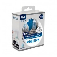 Philips H4 WhiteVision Intense white xenon effect  2 pcs + 2x W5W bulbs