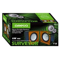 Omega Surveyor Multimedia Speakers USB 2.0 6W skaļruņi OG01O (melni / oranži)