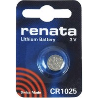 Renata CR1025 3V 30mAh litija elektronikas (electronics) baterija (ražots Šveicē)