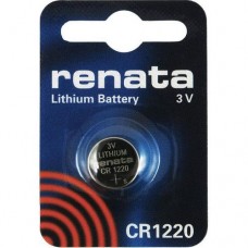 Renata CR1220 3V 40mAh Lithium Battery, litija baterija, ražots Japānā