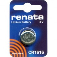 Renata CR1616 3V 50mAh litija elektronikas (electronics) baterija (ražots Šveicē)