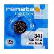 Renata 341 SR714SW Low Drain 1.55V Silver 0% Hg watch pulksteņu baterija. Ražots Šveicē (Derīguma termiņš 2024-07)