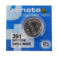 Renata 391 SR1120W 1.55V Silver Oxide Watch Battery, sudraba oksīda pulksteņu baterija ražots Šveicē