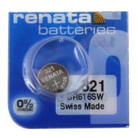 Renata 321 SR616SW Low Drain 1.55V Silver 0% Hg watch battery. Made in Switzerland 