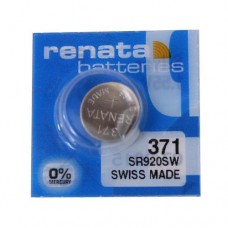 Renata 371 SR920SW SR69 AG6 1.55V Silver Oxide Watch Battery Swiss Made 920 SB-BN SB-AN 280-51 GP370 GP371 171 537 V371 605 CX69 SR69 LR920, sudraba oksīda pulksteņu baterija, ražots Šveicē