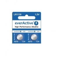 everActive LR1130 / LR54 / AG10 / G10 / 189 / G10A / KA54 / RW89 / L1131 / V10GA 1.5V 65mAh Alkaline batteries, 2 pc.