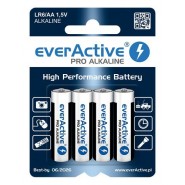 everActive Pro Alkaline AA LR6 MN1500 1.5V 2900mAh High Performance Batteries