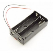 2x 18650 Holder Case with Wire Leads 150mm, baterijas akumulatora turētājs ar pielodētiem vadiem 15cm