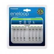 Panasonic Eneloop BQ-CC63E charger for 8x AA/AAA Ni-MH rechargeable batteries, white