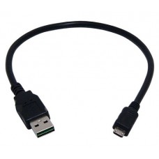 Gembird USB 2.0 - Micro USB Cable CCP-MUSB2-AMBM-0.3M 0.3m, kabelis 30cm, melns