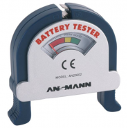 Ansmann 4000001 Battery Tester AA AAA C D 9V Alkaline NiMH NiCd, bateriju testeris pārbaudes ierīce