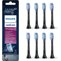 8x Philips Sonicare G3 Premium Gum Care HX9058/33 Click-On Replacement Sonic Toothbrush Heads Black, zobu sukas birstes uzgaļi zobu birstei 8gab. (cena par 1gab., komplekta cena 68.72eur) 