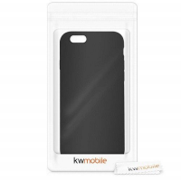 iPhone 6/6S viedtālruņa aizmugurējais silikona vāciņš (melns / black)