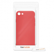 iPhone 7/8/SE (2020) silicone case for smartphone (neon red)