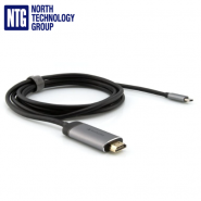 Verbatim 49144, USB Type-C HDMI 4k, 1.5 m video kabelis adapteris, sudraba krāsā