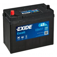 Exide Excell EB457 12V 45Ah 330A 237x127x227mm Automotive Battery, auto akumulators