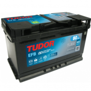 Tudor Start-Stop EFB TL800 12V 80Ah 800A 315x175x190mm Automotive Battery, auto akumulators