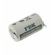 FDK BR-CR14250-PCB 1/2AA 950mAh 3V 14250 Ø14.5x25mm Lithium Battery U-Tag Pin, litija baterija ar piemetinātiem kontaktiem