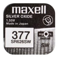 Maxell 377 SR626SW/D377/SR66/280-39 1.55V 28mAh Silver oxide 0% Hg battery