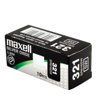 Maxell 321 SR616SW 1.55V 15mAh Silver oxide baterijas 10 gab.