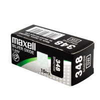 Maxell 348 / SR421SW 1.55V 12mAh 0% Hg Silver oxide baterijas 10 Gab.