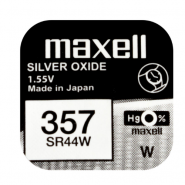 Maxell 357/ 303/ D357/ SR44R/ K576/ SR44W 1.55V 165mAh 0% Hg Silver oxide baterija 