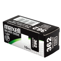Maxell 362 / 361/ SR721SW/ AG11 1.55V 25mAh 0% Hg Silver oxide baterijas 10 Gab.