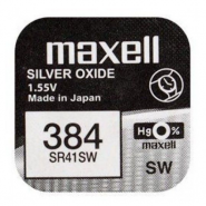 Maxell 384 /392/ D392 /384/ V392/ SR41SW 1.55V 45mAh 0% Hg Silver oxide baterija 