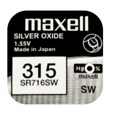 Maxell 315 / SR716SW 1.55V 22mAh 0% Hg Silver oxide baterija