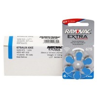 10x set: Rayovac Extra Advanced 675 1.45V 0%Hg hearing aid batteries