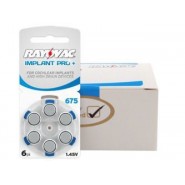10x set: Rayovac Implant Pro+ 675 1.45V 0%Hg batteries for hearing aids / implants 
