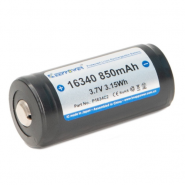KeepPower 16340 (rechargeable CR123) 850mAh 2A 3.7V Li-ion akumulators ar aizsardzību (PCB) (Button Top)