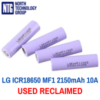 Reclaimed Used LG ICR18650MF1 2150mAh 10A 18650 Li-Ion Battery 4.2V Test Charged