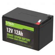 Litech LRL1212 12V 12.8V 12Ah 202Wh 12A 151x99x95.5mm LiFePO4 High Performance Battery, litija dzelzs fosfāta akumulators