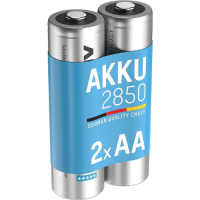 2x Ansmann AA 2850mAh 1.2V NiMH Fast Charging 1000x Rechargeable Battery no Memory Effect, akumulators lādējamā baterija 2 gab.