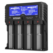 XTAR Dragon VP4L PLUS Premium 4-Slot LCD Li-Ion Ni-MH Battery Charger, četrvietīgs universāls akumulatoru lādētājs