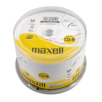 Maxell CD-R 700MB 80min 52x Wide Printable Surface Disc 50 pcs