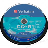 Verbatim CD-R 80min 700MB 52x Extra Protection 43437 matricas diski 10 gab.