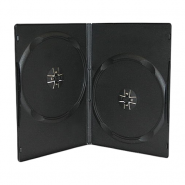 DVD double case, DVD kastīte, divvietīga, melna 9mm