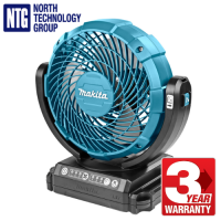 Makita DCF102Z LXT 14.4V 18V 4.6m³/min DCF102 Cordless Fan, kompakts un efektīvs trīs režīmu akumulatora ventilators ar svārstveida kustību