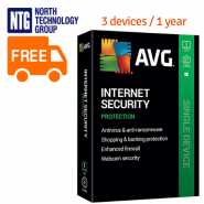 AVG Internet Security antivīruss (Base) pamata licence 3 datoriem 1 gadam (3 PC / 1 Year) (jauna licence, nav atjaunojums)