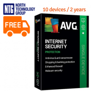 AVG Internet Security Multidevice (Base) up to 10 Devices / 2 Years (new license, not upgrade)
