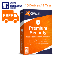 Avast Premium Security Multidevice Base Licence 10 Devices 1 Year new license, not renewal
