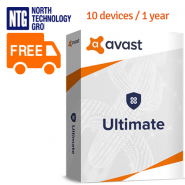 Avast Ultimate antivirus (Base) 10 Devices / 1 Year (new license, not upgrade)