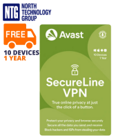 Avast SecureLine VPN (Virtual Private Network) base license (Base) 10 Device/1 Year (new license, not upgrade)
