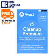 Avast CleanUp Premium (Base) pamata licence līdz pat 10 ierīcēm 1 gadam (10 Devices / 1 Year) (jauna licence, nav atjaunojums)