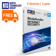 Bitdefender Internet Security 2020 antivirus (Base) 3 PC / 1 year (new license, not upgrade)