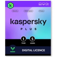 Kaspersky Plus 5 Devices 1 Year ESD Licence Multilanguage, digital licence to download the software
