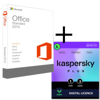 Microsoft Office 2019 Standard 1 PC ESD 32/64 bit + Kaspersky Plus 3 Devices 1 Year