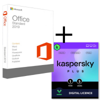 Microsoft Office 2019 Standard 1 PC ESD 32/64 bit + Kaspersky Plus 5 Devices 1 Year
